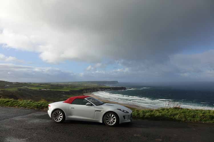 Jaguar F-type convertible causeway coastal Route Northern Ireland