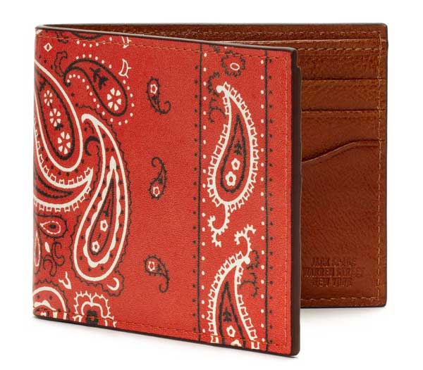 Jack Spade Wallet paisley style red color