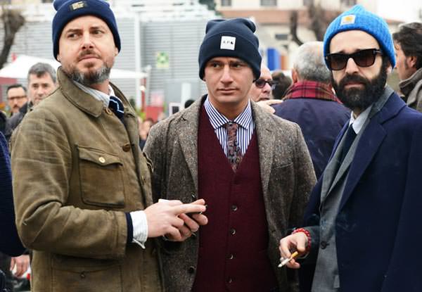 Pitti Uomo - Beanie worn with tailored suits