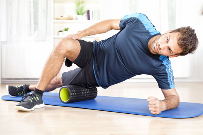Try a foam roller to help muscle pain