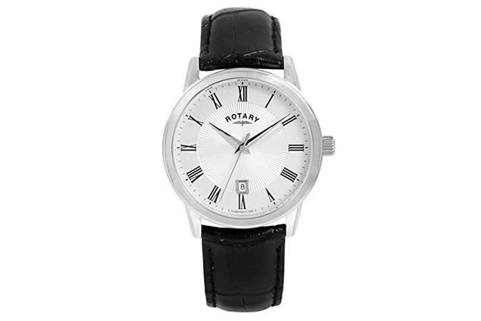 Rotary White Dial Analogue Watch