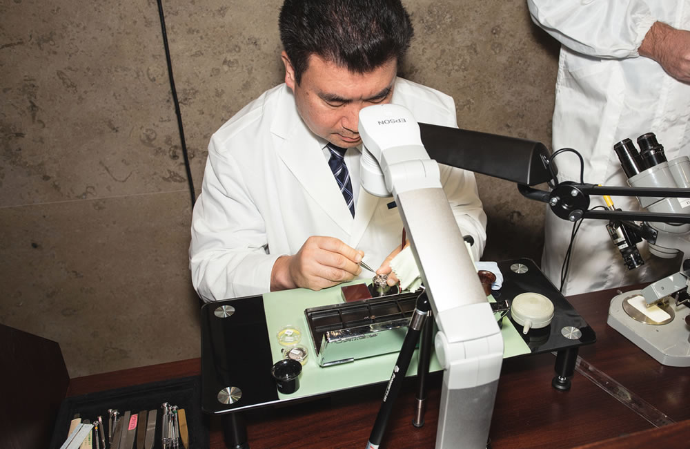 Watchmaker at Seiko's London Boutique Store