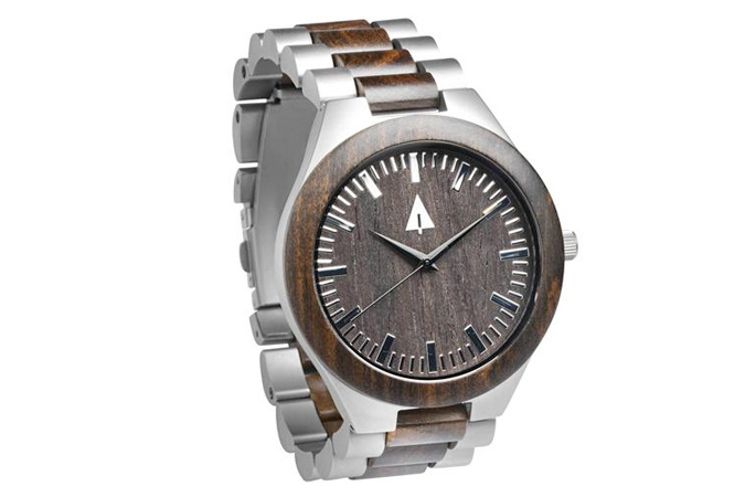 Tree Hut Stainless Steel Wood Watch