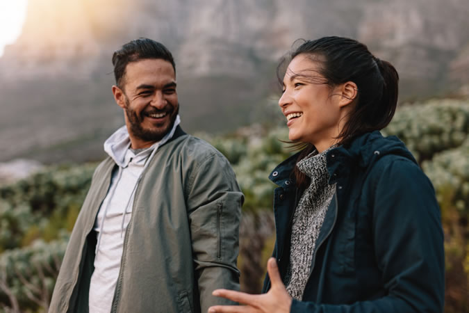 Man And Woman Talking