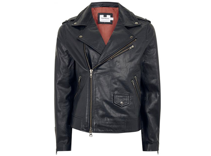 Topman Leather Biker Jacket
