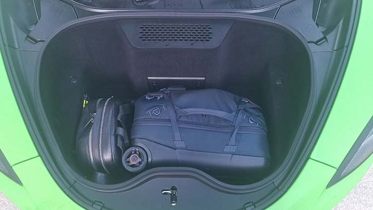  Regarding boot space, there was plenty of it considering it's a Supercar.