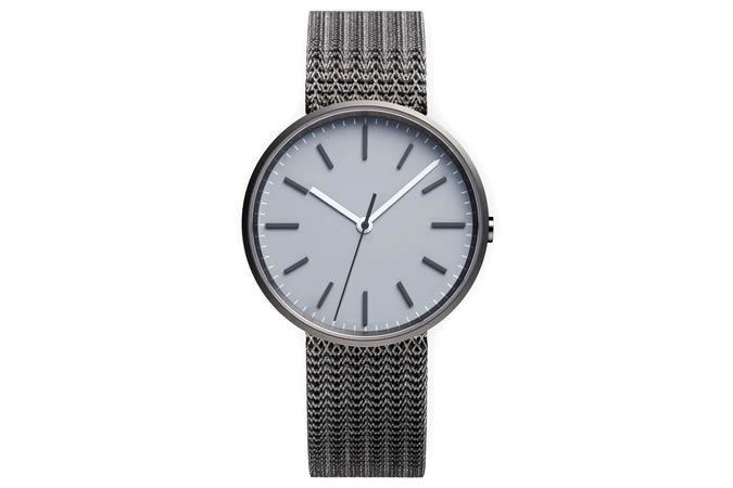 M37 PreciDrive three-hand watch in PVD grey with natural titanium bracelet