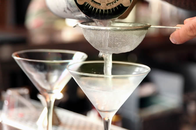 Pouring Martinis