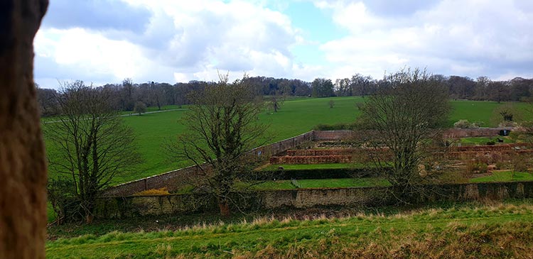 Helmsley Castle garden walls