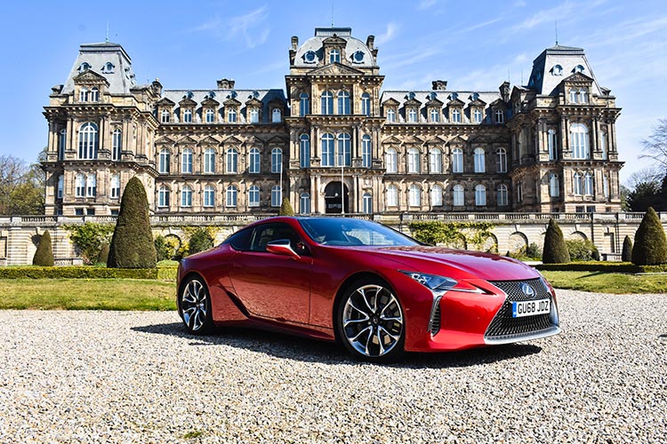 Lexus LC500 V8 MenStyleFashion 2019 review Satinred (19) Bowes museum